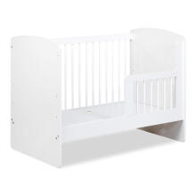 Klups Dalia Karol LUX Set Art.DK299155 White Wooden baby crib (120x60 cm) without storage drawer + coconut fiber mattress (120x60x8 cm)+dresser