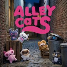 Fuggler Alley Cat Keyring Art.299879 atslēgu piekariņu sērija : Smieklīga, neglīta monstra plīša kolekcionējama rotaļlieta RANDOM,1 gab
