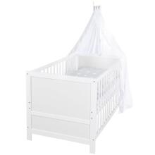 Roba Kombi Crib Art.299909 White Детская деревянная кроватка - трансформер 140x70см