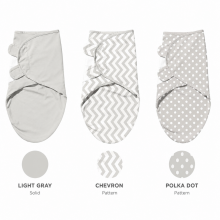 Summer Infant Swaddle Set Art.299916 Swaddle Me Gray Cotton swaddle for comfortable sleep; suitable for swaddling babies weighing 3.2 kg to 6.4 kg.3 psc