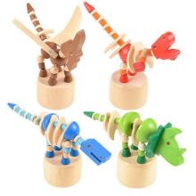Kids Krafts Dinosaur Push Puppets Art.WD186 Танцующие Деревянные Марионетки, 1 шт.