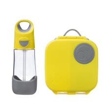 B.BOX 62061 Mini pusdienu kaste + Tritan pudele ar salmiņu 450ml Citronu sorbets