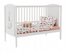 Elf Bed Bloom Drawer Art.300023 Bear White Bērnu koka gulta ar atvilktni 120x60cm
