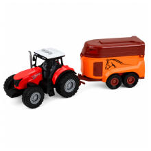 Traktors ar piekabi zirgu transportēšanai, gaismas un skaņas, 3 gab.