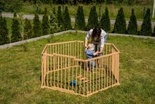Wooden Playpen Hexagon Art.30298  Манеж 6-стенный деревянный