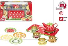 Colorbaby Toys Tea Party Cooking Set Art.46648 Metāla rotaļu trauku komplekts 15 gb.