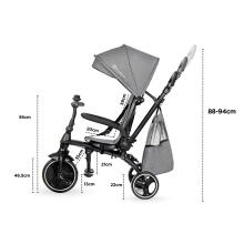 KinderKraft Jazz Art.KKRJAZZGRE0000 Grey Bērnu trīsritenis 4in1