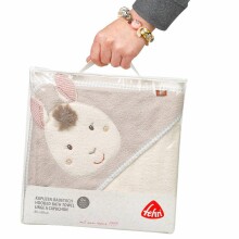 „Baby Fehn“ rankšluosčiai „Lama“, 2114101 rankšluostis su gobtuvu, 80x80 cm