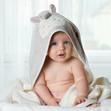 Baby Fehn Towel Lama Art.214101 Махровое полотенце с капюшоном 80 х 80 см Лама