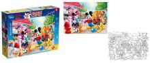 Lisciani Giochi Supermaxi Mickey Mouse Art.48328 Divpusēja puzle-krāsojamā grāmata