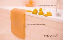 „Hevea“ žalio natūralaus kaučiuko vonios kilimėlis vonios kambariui 55x32cm