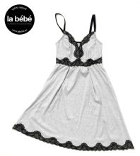 La Bebe™ Nursing Cotton Mia Art.32748 Light Grey Ночнушка для беременных и кормящих