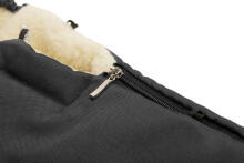 Sensillo Classic Romper Bag Art.823 Black/Wool Sleeping bag with natural sheepskin for a stroller