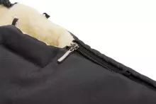 Sensillo Classic Romper Bag Art.823 Black/Wool Sleeping bag with natural sheepskin for a stroller