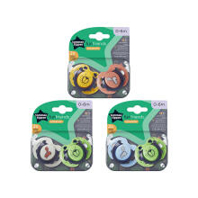 Tommee Tippee Art.33603 Soother Fun Style Ортодонтическая пустышка - соски, силиконовые (круглые) 0-6м, 2 шт.