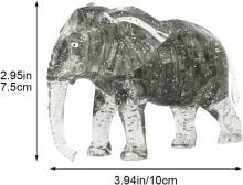 Crystal Puzzle Elephant Art.34087 Kristāla  3D Puzles