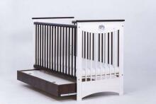 Drewex Mocca White/Transporent Art.35498 Детская деревянная кроватка с ящиком 120x60см