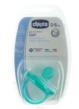 Chicco Art.02711.21 Physio ортодонтическая пустышка из силикона 0-6 мес. (бирюзовый)