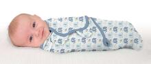 Summer Infant  Art.55796 SwaddleMe Хлопковая пелёнка для комфортного сна, пеленания 3,2 кг до 6,4 кг.