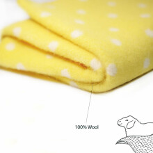 La bebe™ Lambswool 70х100 Art.36628 Yellow Детское шерстяное одеяло (New Zealand wool), 100x70 см