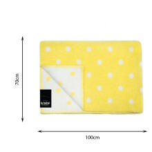 La bebe™ Lambswool 70х100 Art.36628 Yellow Детское шерстяное одеяло (New Zealand wool), 100x70 см