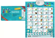 Musical Latvian ABC Art.37189 Board game: Talking alphabet/Sound poster for beginners to learn Latvian (LV)