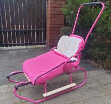 Evo Sledge Matress Pink Bērnu siltais konverts ragaviņam