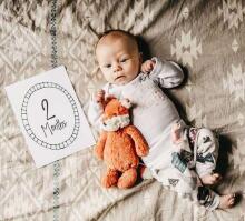 La bebe™ 12 Baby Monthly Cards Art. 37776, Perfect Gift for Newborn Photo Sessions
