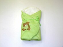 Mamo Tato Teddy Bears 2 Col.Green  Хлопковый конвертик одеялко для выписки (для новорождённого) 80х80 см