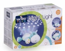 Lorelli Hippo Night Light  Art.10280140001 Muzikāla naktslampa-projektors