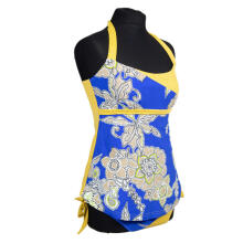 La bébé™ Swimsuit Art.38048 Summer Swimsuit Blue with yellow Купальник для беременных синий с желтым ( 38 )