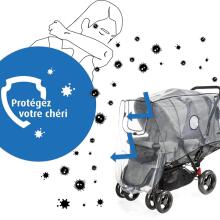 Universal Rain Cover for Twins Art.38660 Universal rain cover for a stroller (twins/twins)