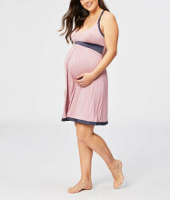 La bebe™ Nursing Cotton Lola Art.39094 Powder Pink Ночнушка для беременных и кормящих