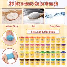 Kidsworld Modelling Dough PlayDoh Art.39332 Plastilīns, 50 g ar formiņām,36 gab