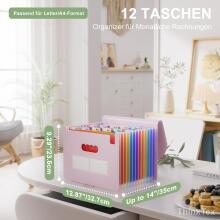 ThinkTex Compartment Folder A4  Art.39764 Mapīte/organizators ar elastīgo lenti un aizdares pogu