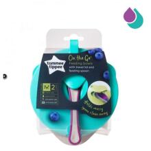 Tommee Tippee Art. 44671851  Две тарелочки с ложечкой Explora, 7м