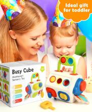 Vanmor Busy Cube for Toddlers Kids 10 in 1 Art.39963  Attīstoša rotaļlieta Sensoru kubs