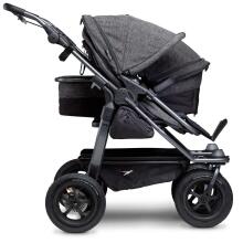 TFK Duo Mono Combi Art.T-D1-KA-411  Premium Anthracite Высококачественная коляска-трансформер для двойняшек 2 в 1 (погодок)