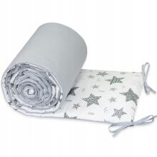Ankras Star Art.41217 Grey Бортик-охранка для детской кроватки 180 cm