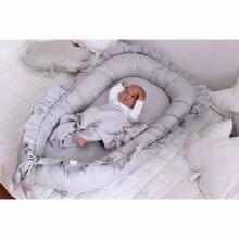 La Bebe™ Babynest Cotton Art.42110 Yellow/Grey