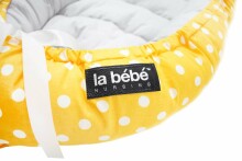 La Bebe™ Babynest Cotton Art.42110 Yellow/Grey Ligzdiņa - kokons jaundzimušajiem