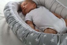La Bebe™ Babynest Cotton Art.42110 Yellow/Grey