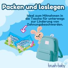 Brush Baby Teething Wipes Art.BRB109 Smaganu salvetītes ar kumelīti 0-16m.20 gb.