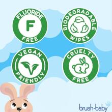 Brush Baby Teething Wipes Art.BRB109 Smaganu salvetītes ar kumelīti 0-16m.20 gb.
