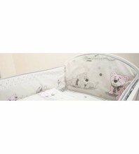 ANKRAS Бортик-охранка для детской кроватки 180 cm C медведями