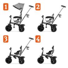 KinderKraft Babytiger Fly Art.BTRFLYGRY00000 Grey Bērnu trīsritenis