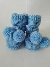 La bebe™ Hand Made Art.43539 Latvia Вязанные Мягкие Детские Пинетки