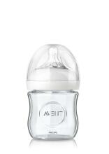 Philips Avent Natural  Art.SCF671/17 Стеклянная бутылочка для кормления  соска c медленным потоком, 0+ мес,120мл