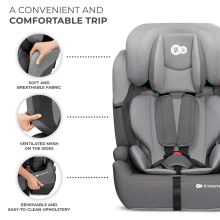 KinderKraft Comfort i-size 76-150cm Art.KCCOUP02GRY0000 Grey Autosēdeklītis 9-36 kg, Grupa 2/3