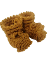 La Bebe™ Lambswool Hand Made Booties Art.44004  Dabīgas vilnas adītas bērnu zeķītes/ zābaciņi